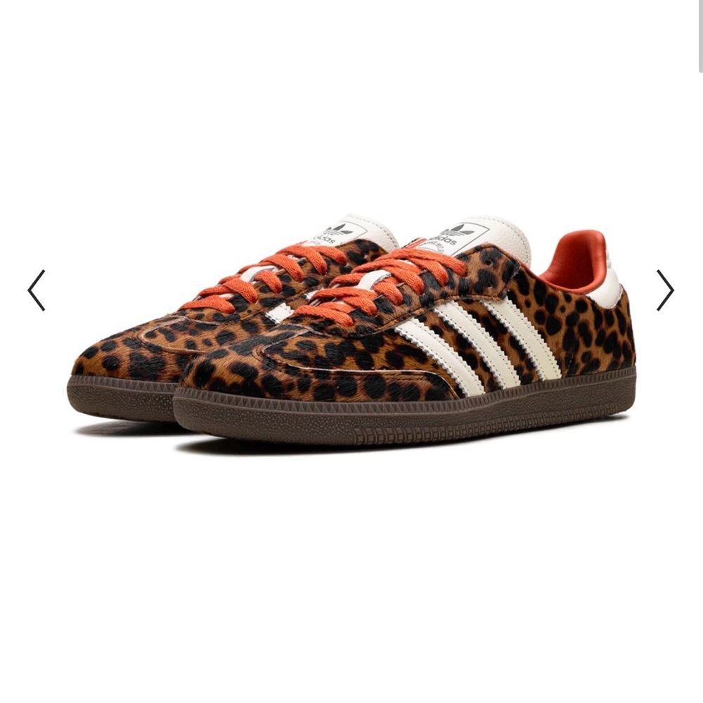 adidas Animal Print Sneakers with Red Highlights